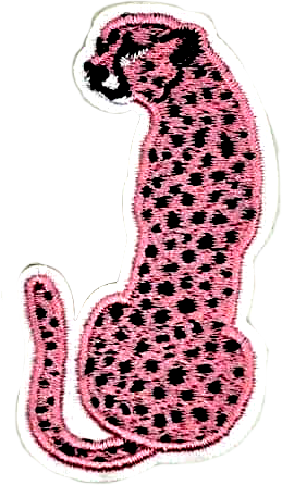 Pink Cheetah | Embroidery Patch - PAT - 144