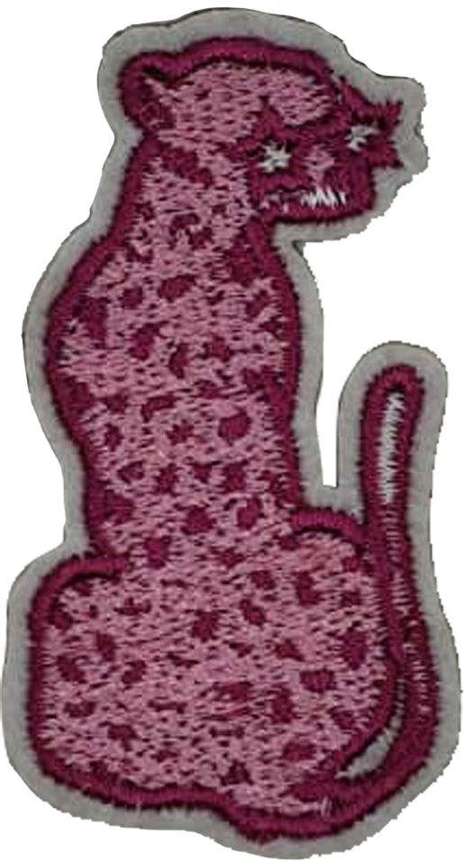 Pink Leopard | Embroidery Patch - PAT - 152