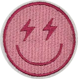 Lightning Eyes Smiley | Embroidery Patch - PAT - 143