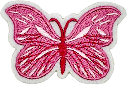 Pink Butterfly | Embroidery Patch - PAT - 145