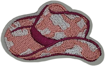 Pink Cowboy Hat | Embroidery Patch - PAT - 148