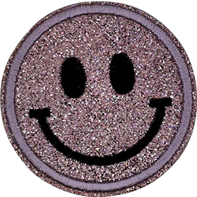 Pink Smiley | Glitter Patch - PAT - 159