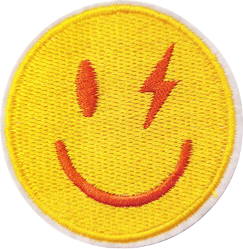 Yellow Smiley | Glitter Patch - PAT - 149