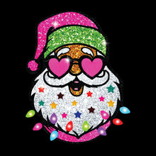 Load image into Gallery viewer, Heart Glasses Santa | Glitter  - GLI - 098
