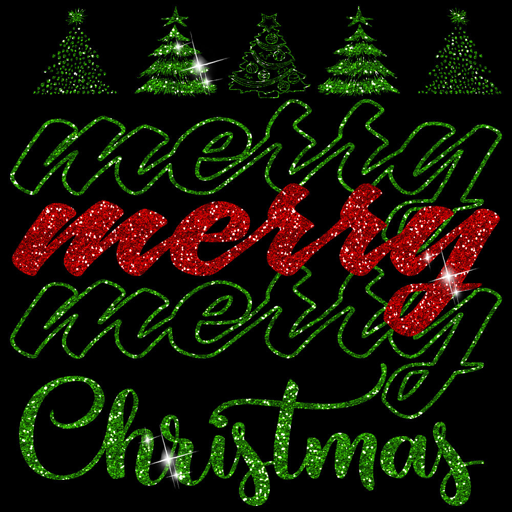 Merry Red Green Christmas | Glitter - GLI - 070