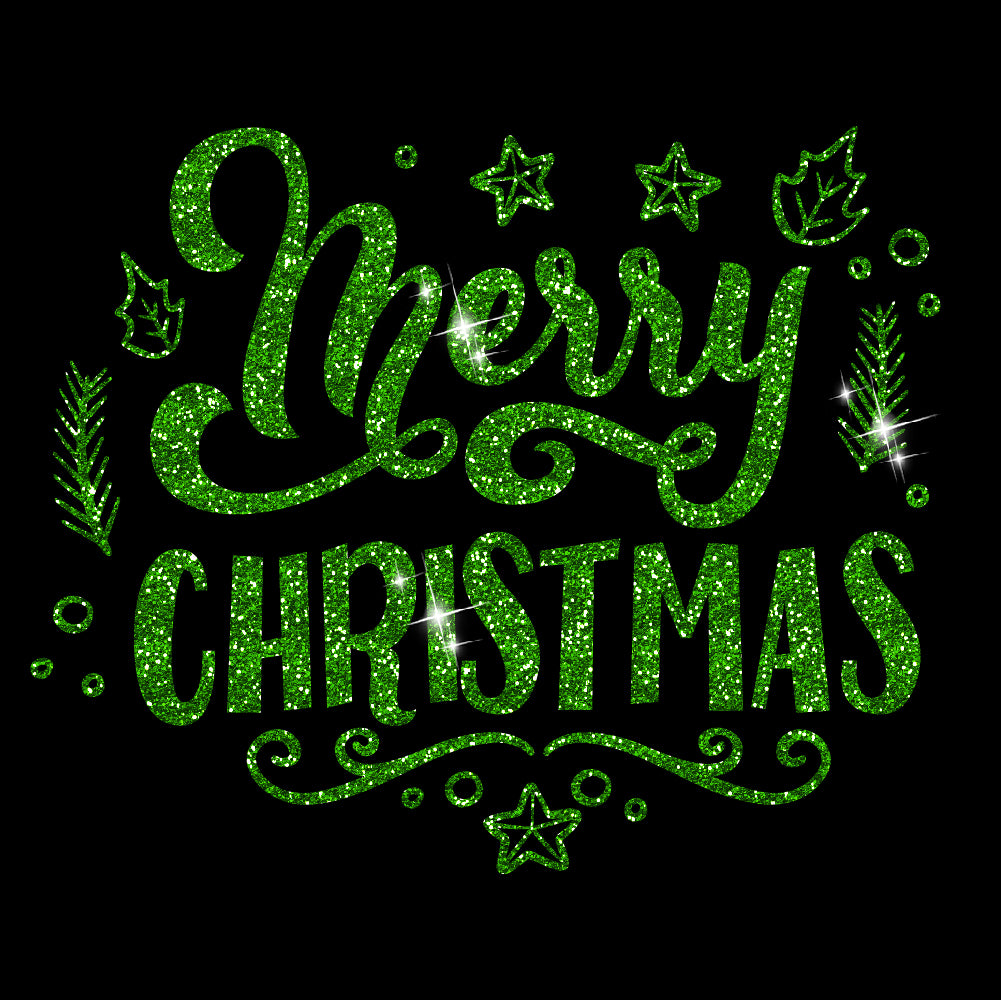 Merry Christmas Green | Glitter - GLI - 067