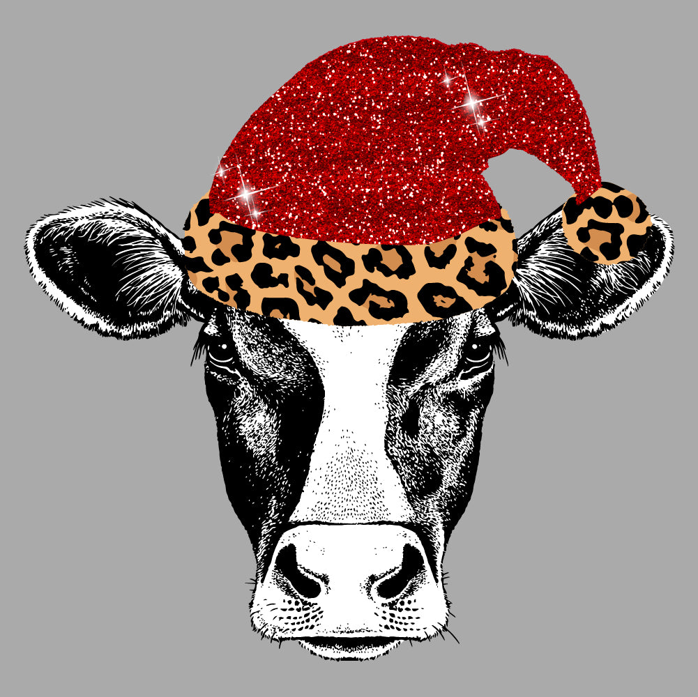 Christmas Hat Cow | Glitter - GLI - 075