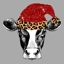 Load image into Gallery viewer, Christmas Hat Cow | Glitter - GLI - 075
