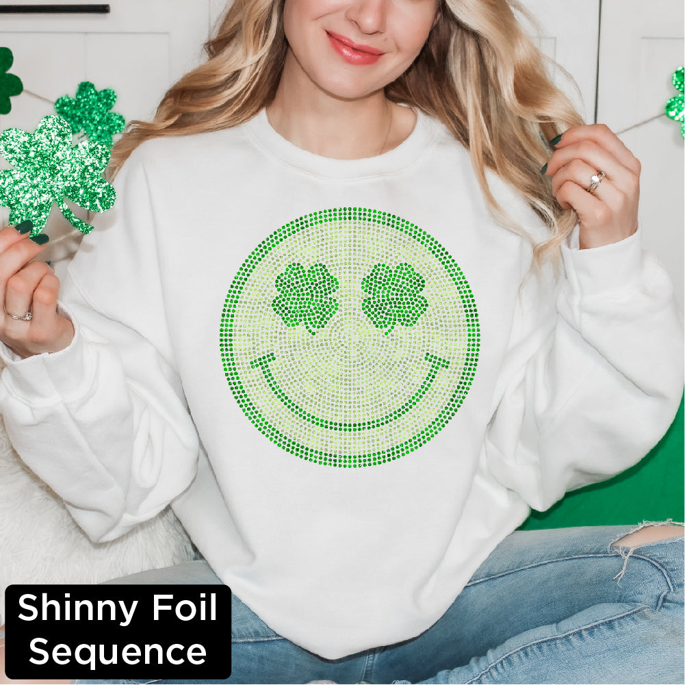 Green Smiley | Shinny Sequin – PAT - 088