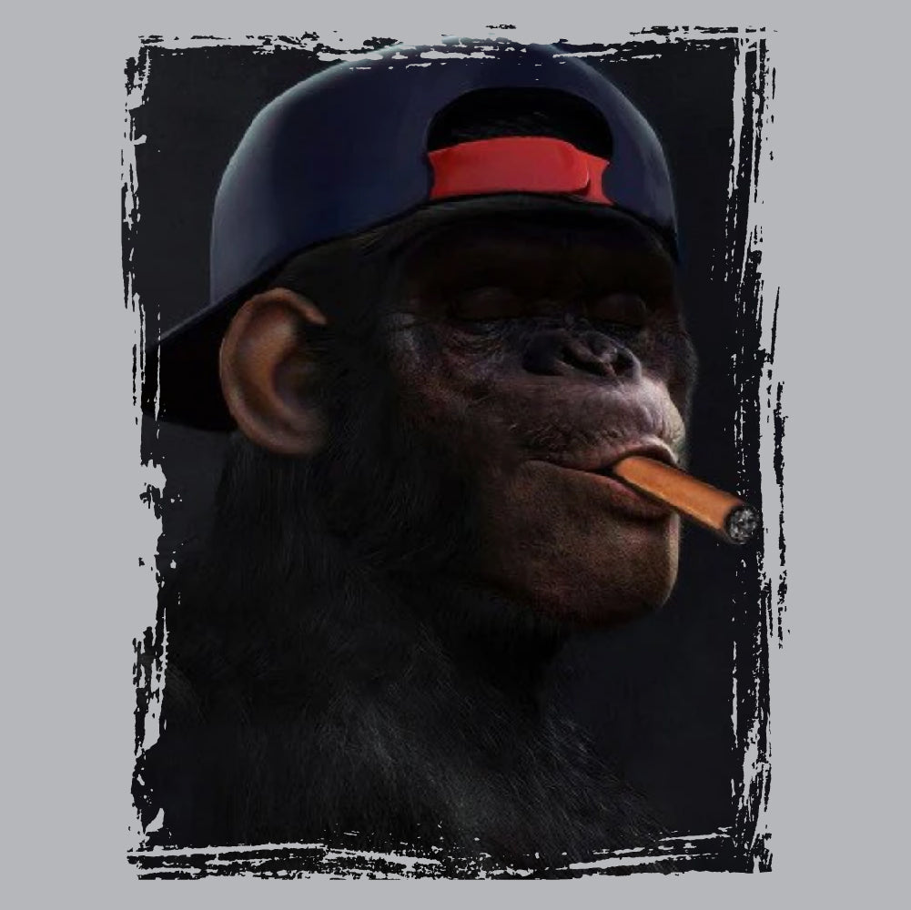 Monkey smoking cigarette - URB - 396