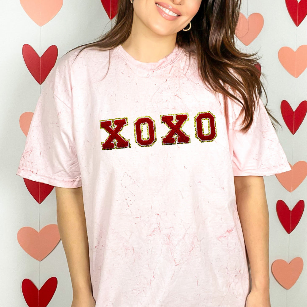 XOXO - ﻿Chenille Letters with glitter - PAT - 004