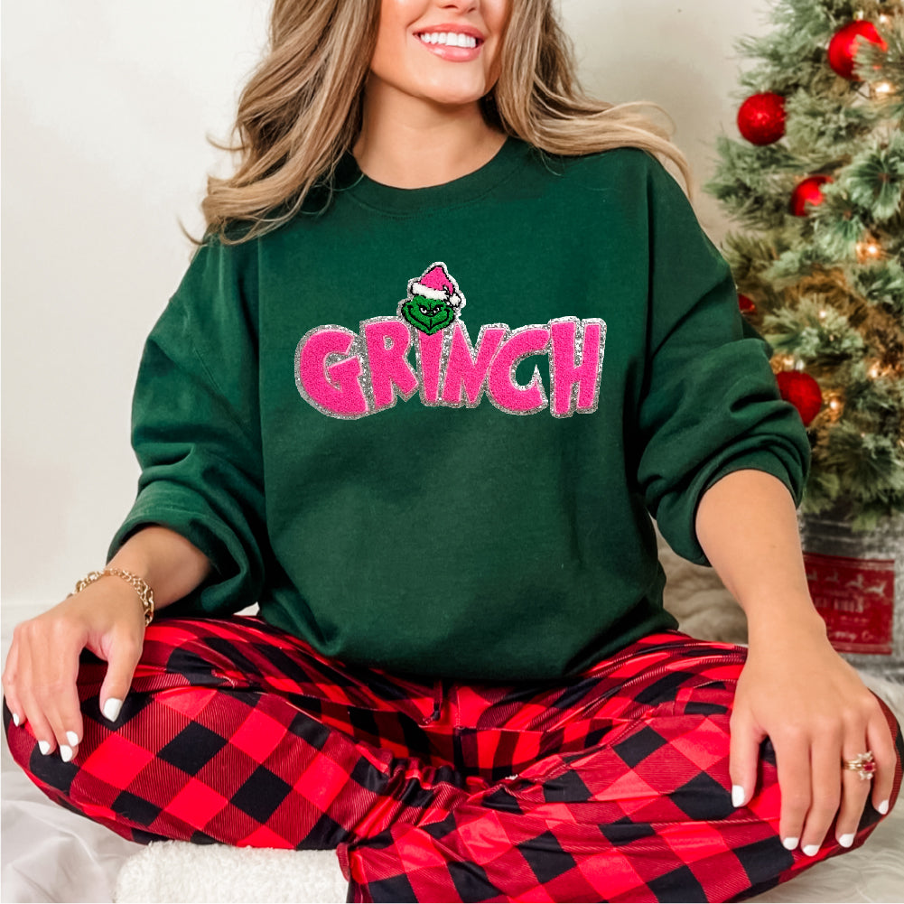 GRINCH Chenille Patch - PINK - PAT - 063