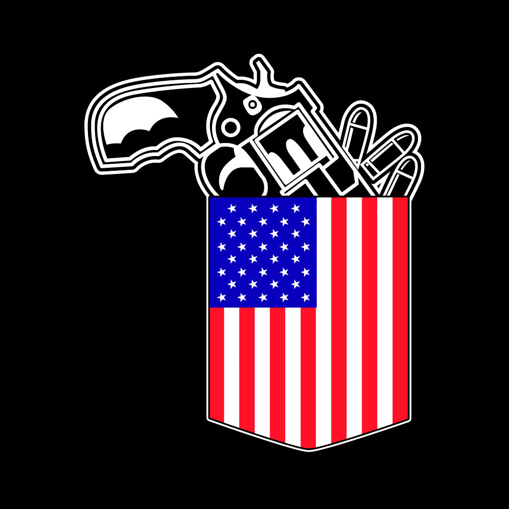 Bullets & Gun Pocket - USA - 072 USA FLAG