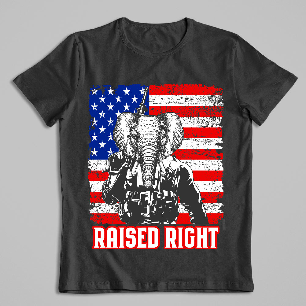 RAISED RIGHT - USA - 147 USA FLAG