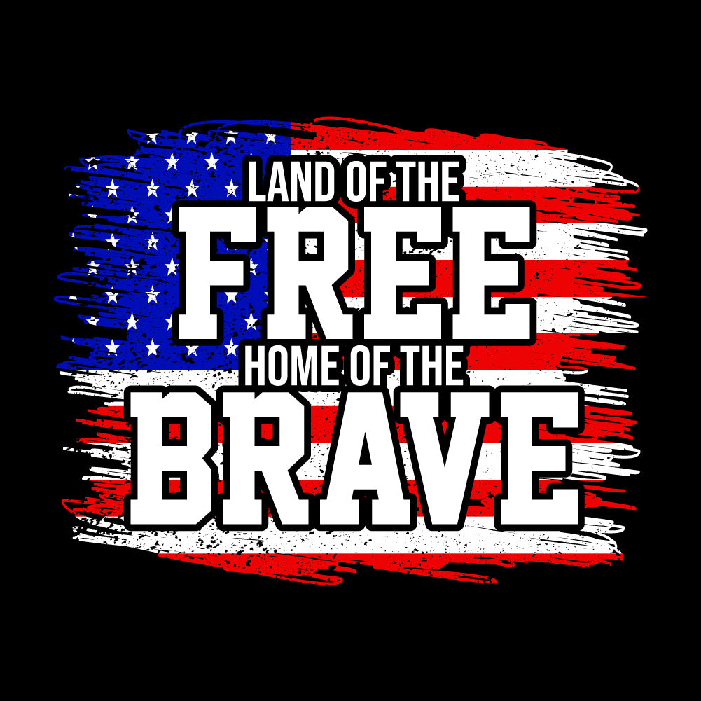 LAND OF THE FREE HOME OF THE BRAVE - USA - 151 USA FLAG