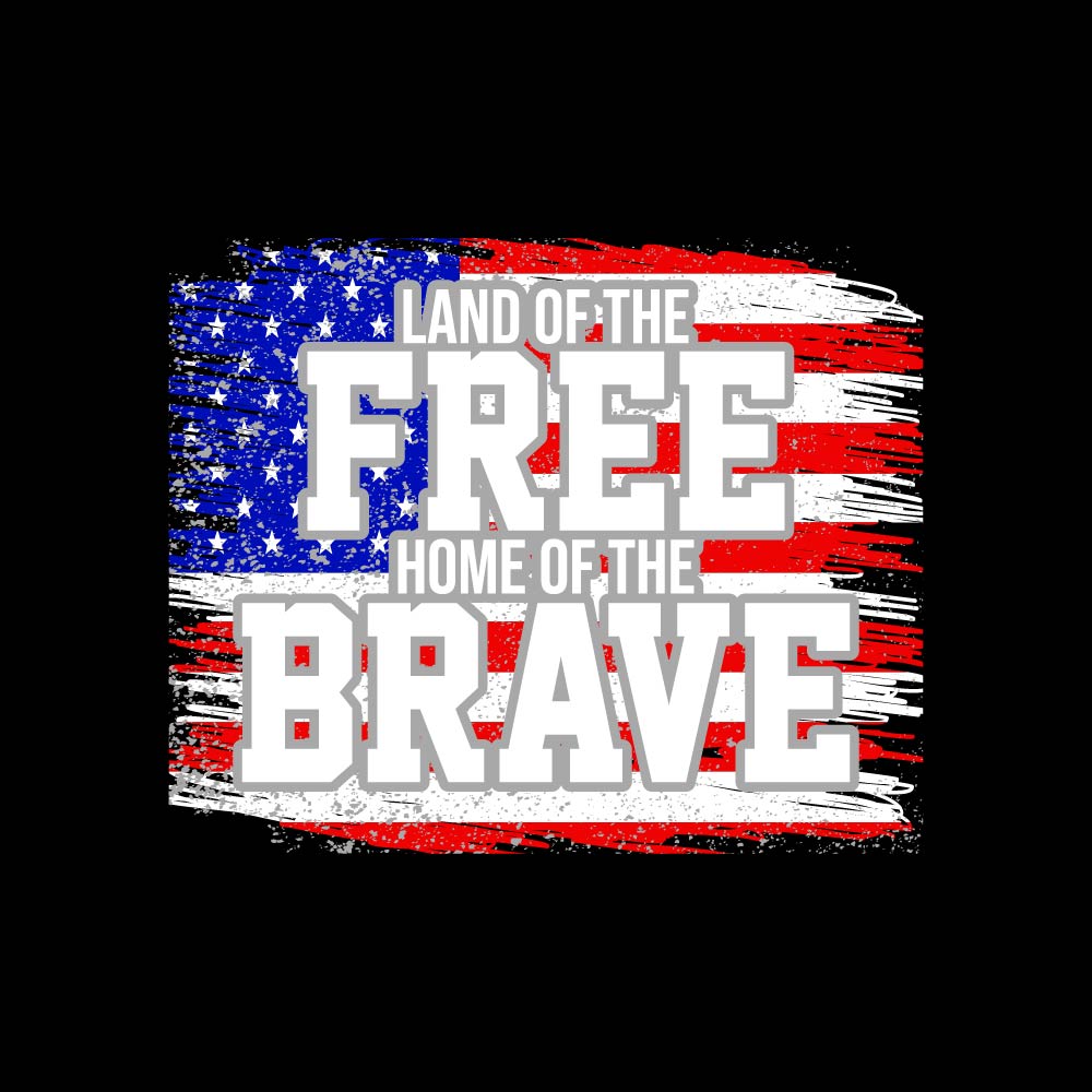 LAND OF THE FREE HOME OF THE BRAVE - PK - USA - 002 USA FLAG
