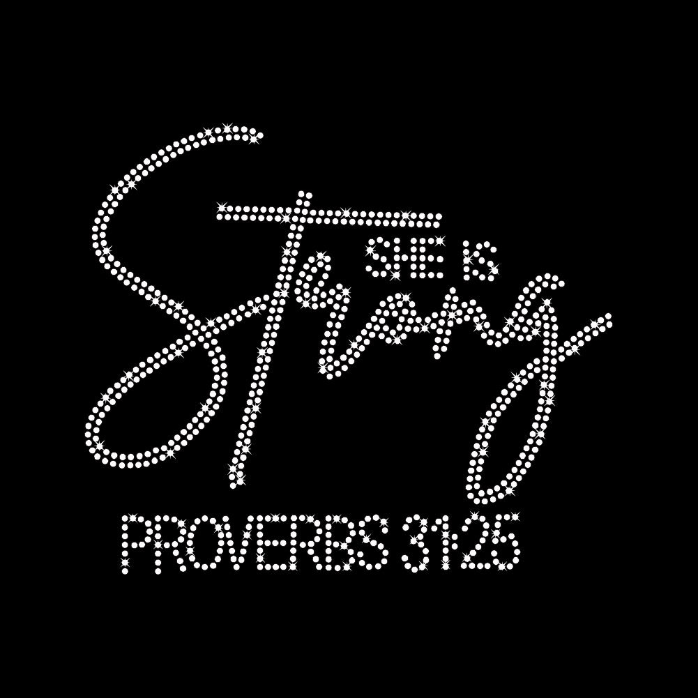 She Is Strong | Rhinestones - RHN - 069