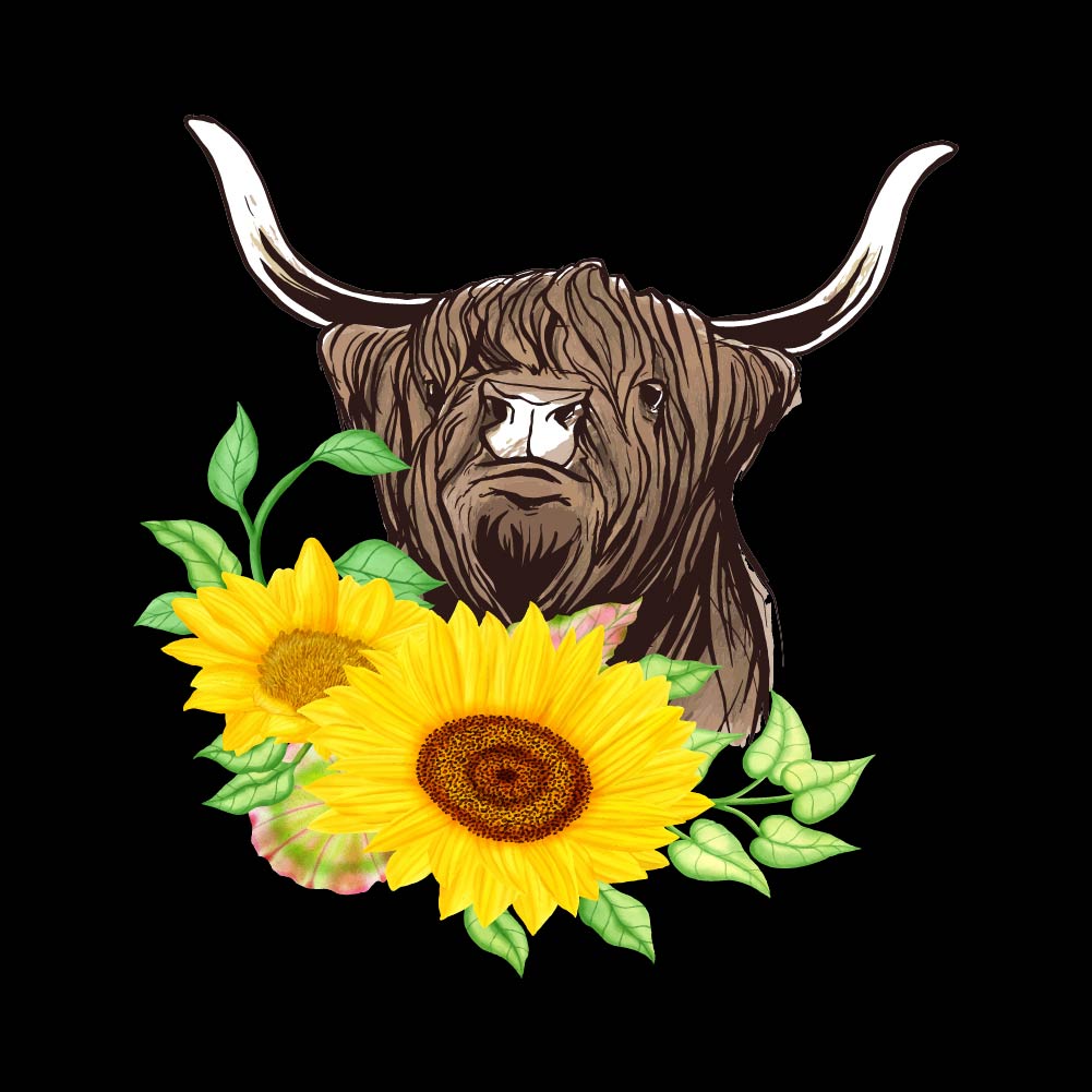 Sun Flowers Cow - STN - 130