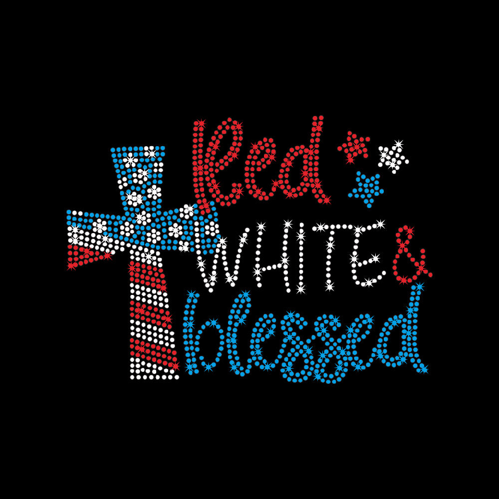Red White & Blessed | Rhinestones - RHN - 055