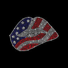 Load image into Gallery viewer, USA Flag Lips | Rhinestones - RHN - 051
