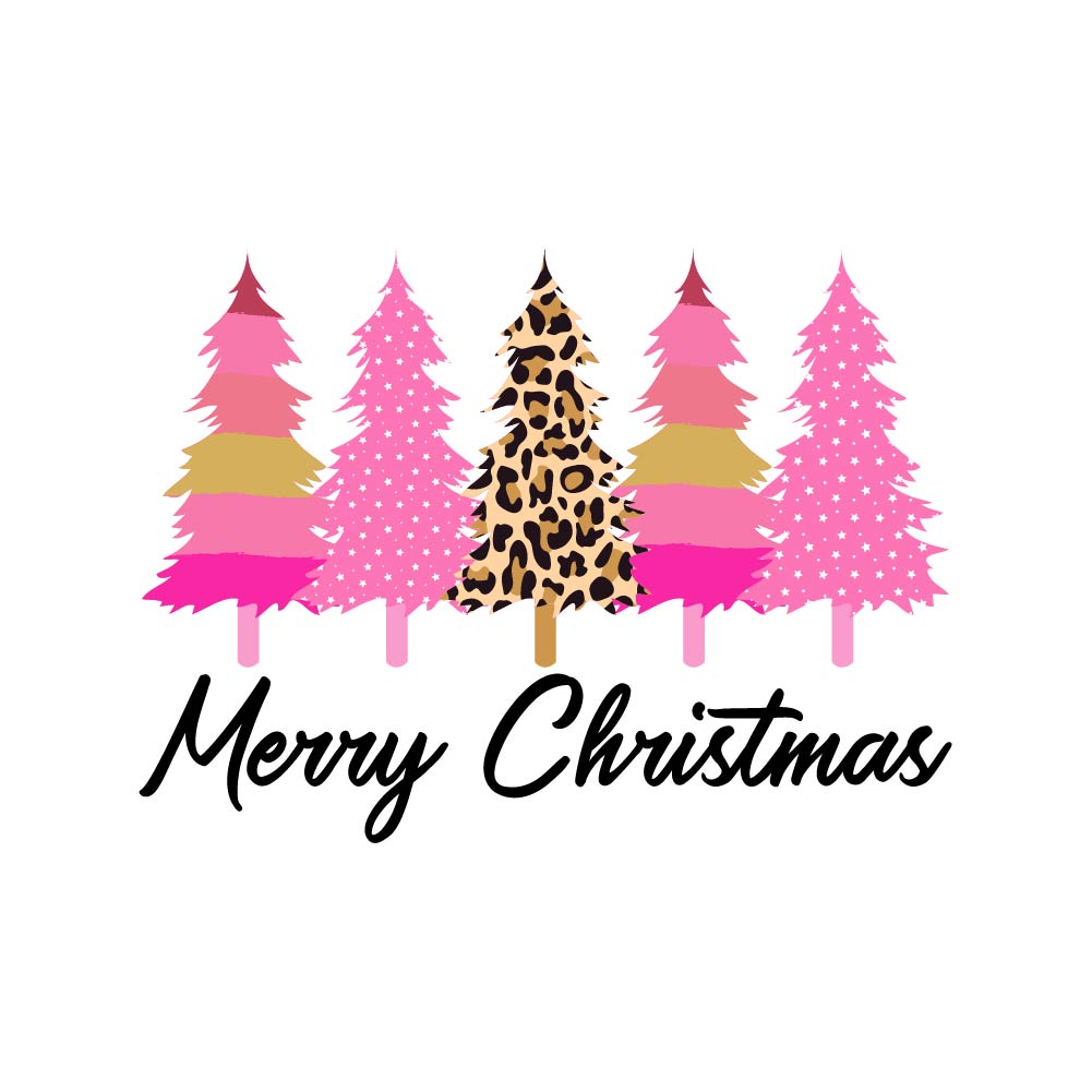 MERRY CHRISTMAS TREES Pink - XMS - 100