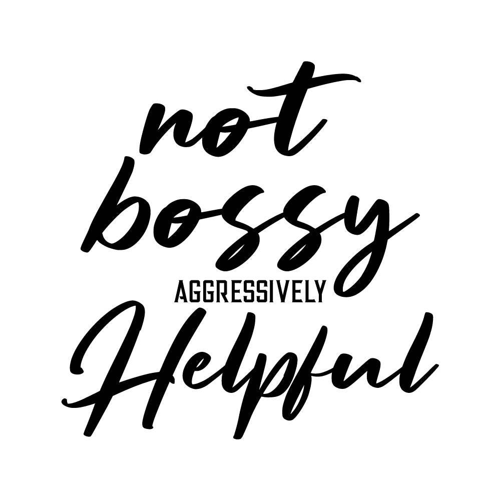 NOT BOSSY AGGRESSIVELY HELPFUL - FUN - 321