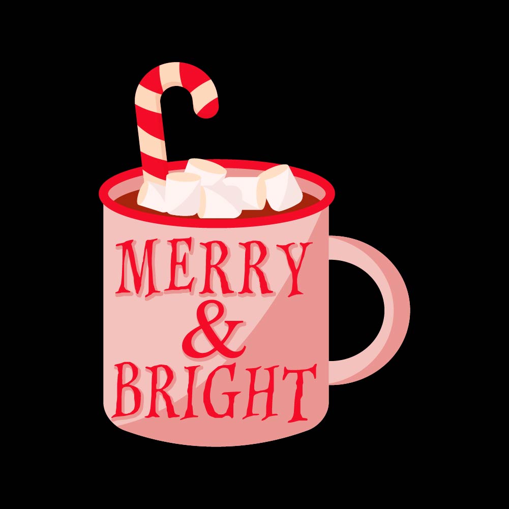 MERRY & BRIGHT HOT PINK CUP - XMS - 152