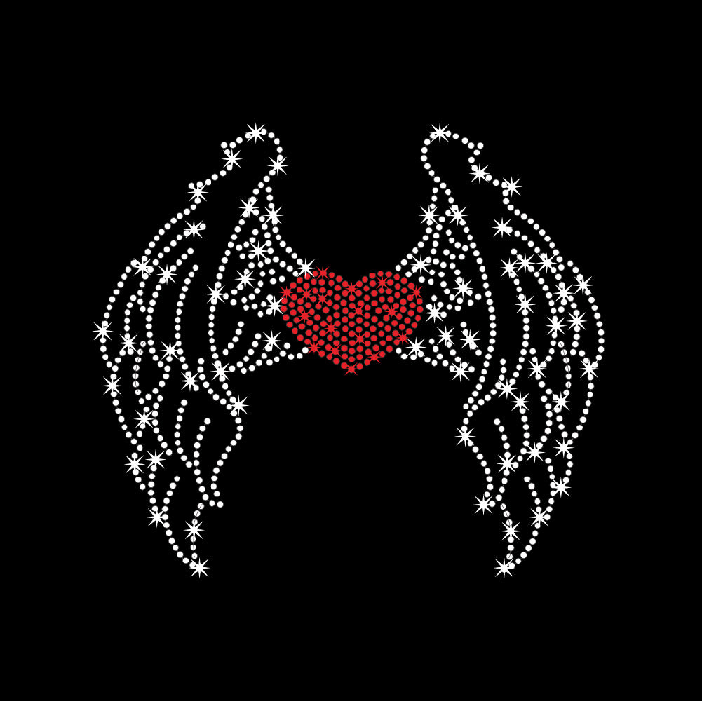 Wings Heart | Rhinestones - RHN - 034