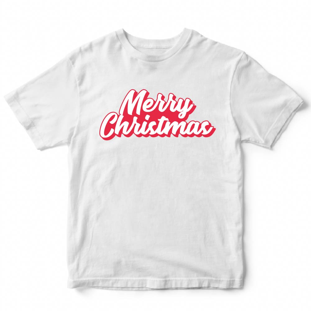 MERRY CHRISTMAS White & Red - XMS - 119