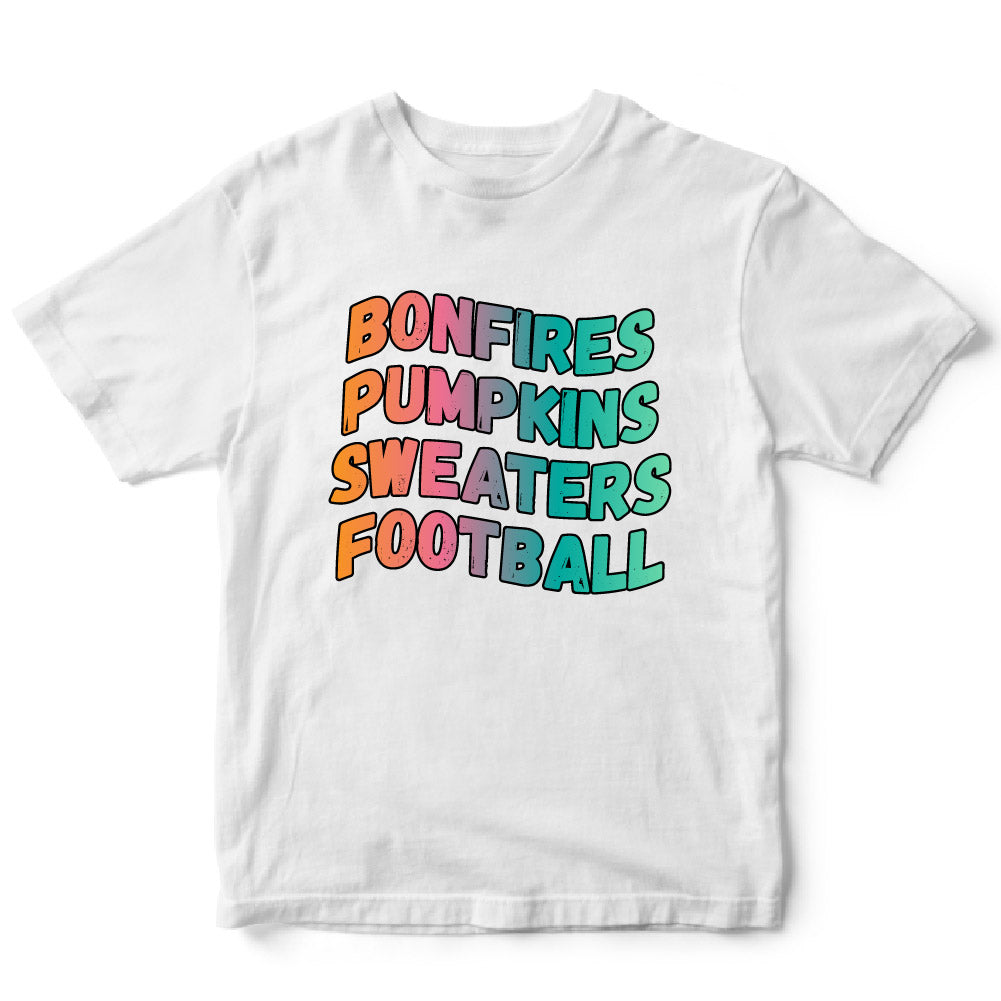 Bonfires Pumpkins Sweaters Football - STN - 087