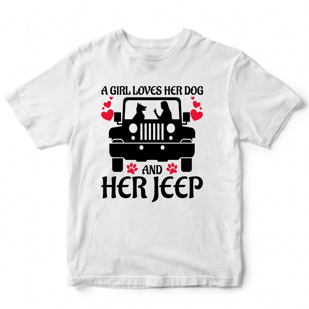 A GIRL LOVES HER DOG & JEEP - PET - 024