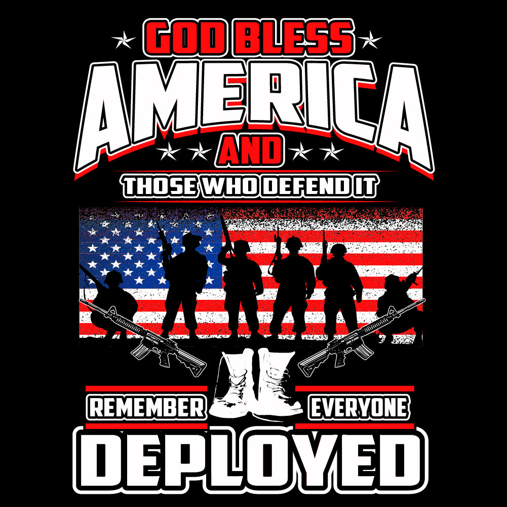 Military God Bless America - USA - 090 USA FLAG