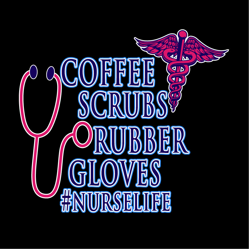 Coffee Scrubs Rubber Gloves #Nurselife - NRS - 005 / Coffee