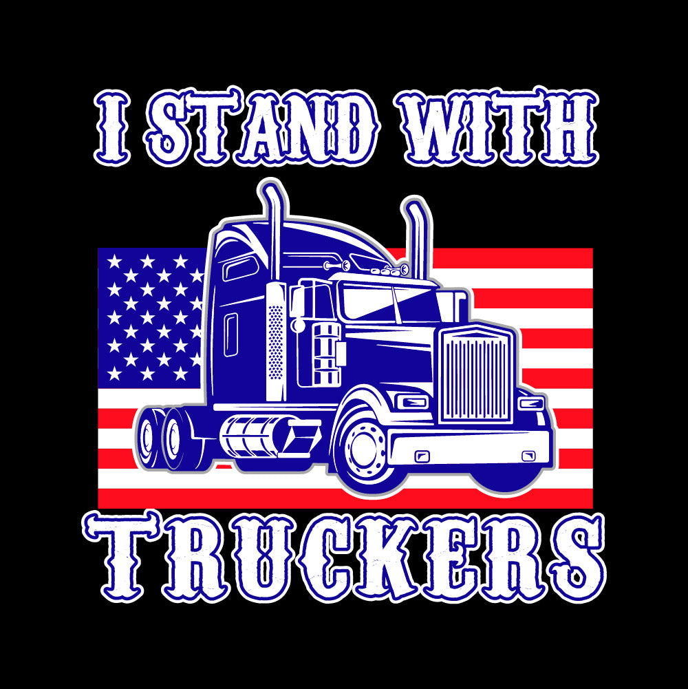 I STAND WITH TRUCKERS - USA - 133 USA FLAG