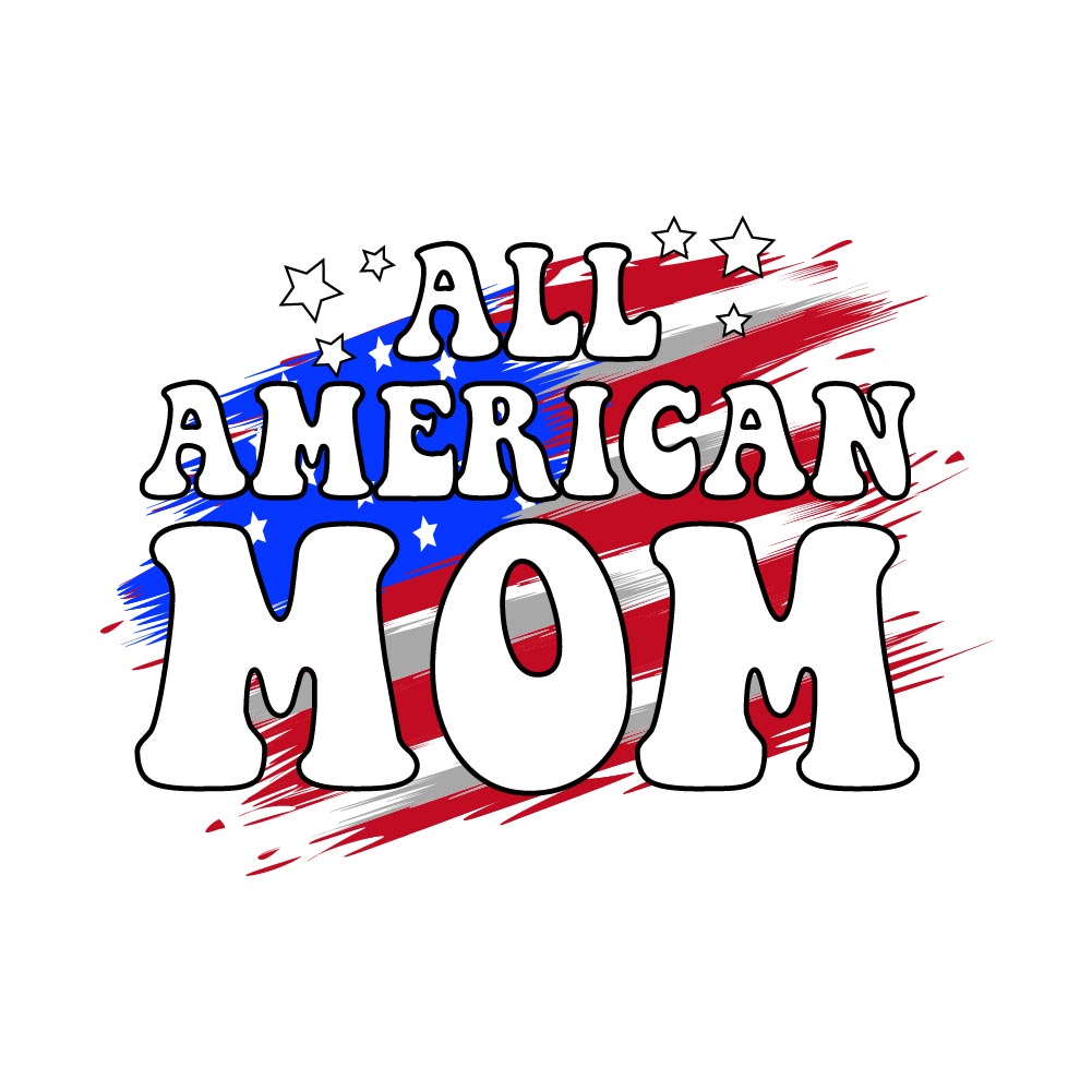 ALL AMERICAN MOM - USA - 181 USA FLAG