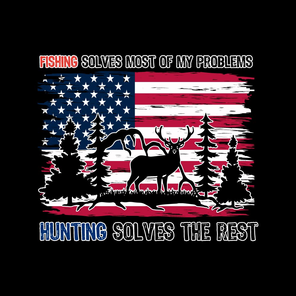 MILITARY : FISHING SOLVES MOST OF MY PROBLEMS - SPF - 035