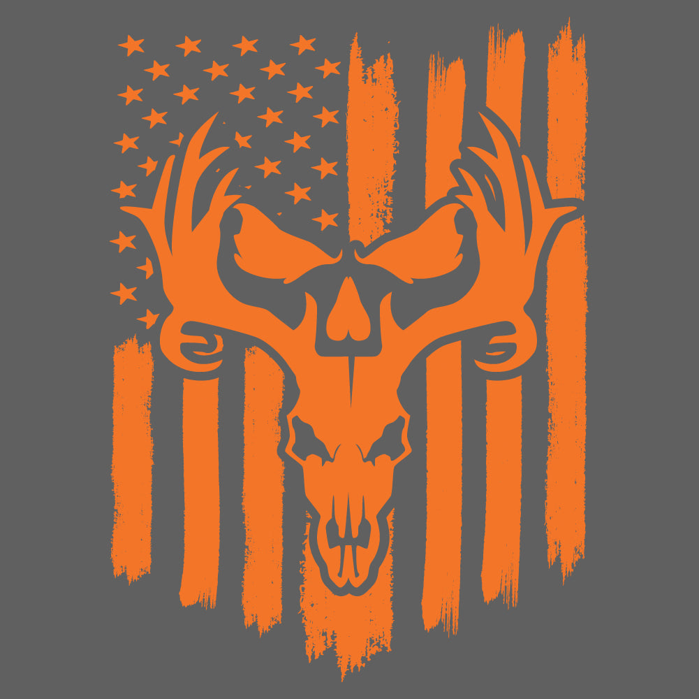 Deer Skull USA Flag - SPF -  053